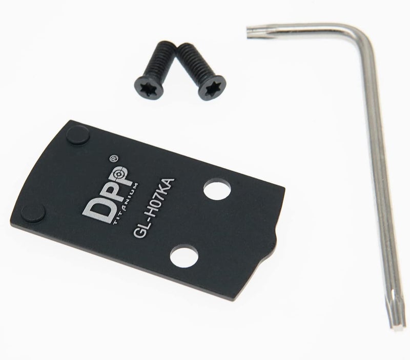 DPP Titanium Adapter Plate for Glock 43X/48 MOS Hellcat OSP with M4 Thread Holes and Holosun 407k/507k - GL-H07KA - Image 1
